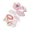 Children's hair accessory, cloth with bow, hairgrip handmade for princess, set, curlers, flowered, 8 pieces