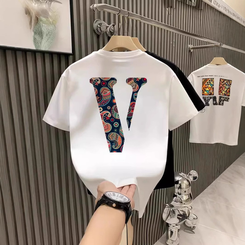 Summer Heavyweight Versatile Trendy Men's Short-Sleeve T-Shirt Round Neck Fashion Casual Trendy Short-Sleeve Tee Top Ins