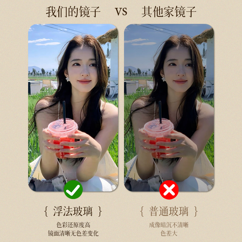 Espejo de cuerpo entero para el hogar, espejo de viento, espejo de cuerpo entero, espejo de piso de dormitorio, espejo de vestir de lujo ligero de alta calidad, espejo grande simple