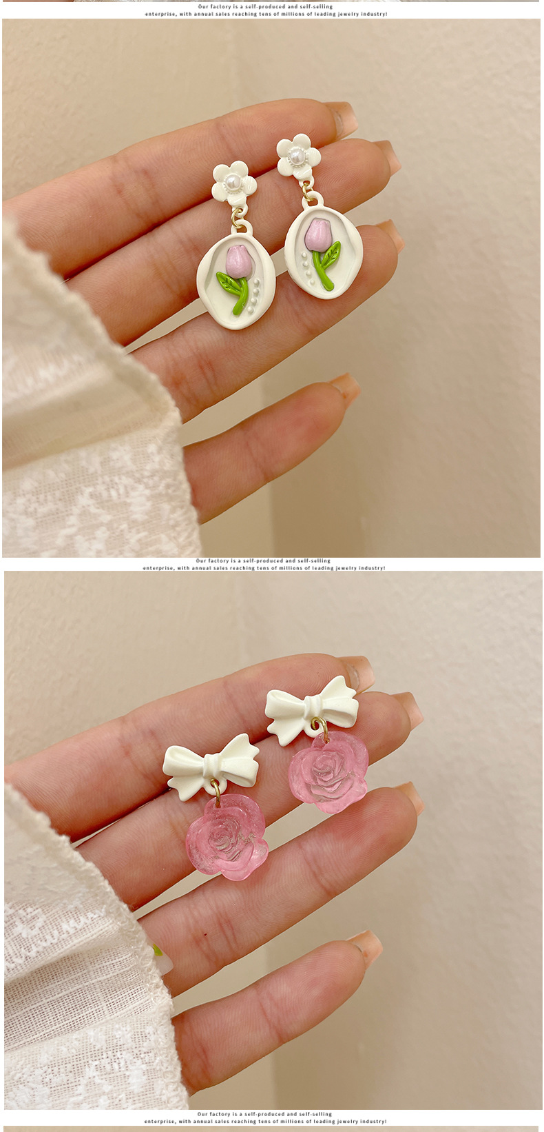 Daily Occasion Alloy Material 1 Pair INS Style Sweet Heart Shape Flower Butterfly Enamel Plating Inlay Alloy Rhinestones Pearl Drop Earrings Ear Studs