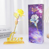 Colorful Simulation 24K Gold Foil Rose Gift Box Single Tanabata Valentine's Day Gift Creative Birthday Manufacturer Cross -border