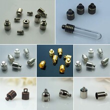 金属小帽子螺纹帽米雕瓶许愿瓶吊饰 手工DIY玻璃瓶吊坠配件