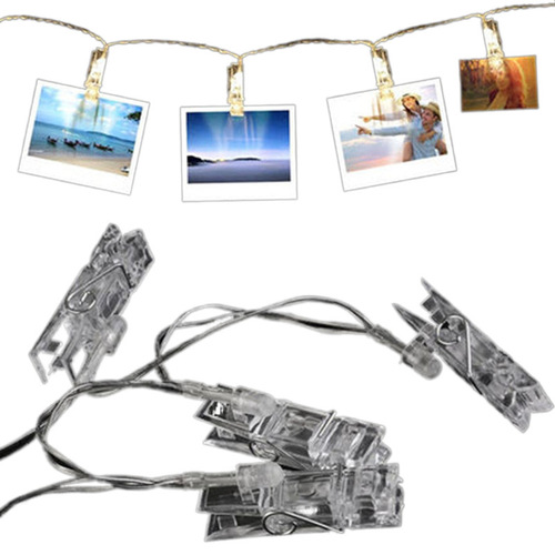 厂家批发led照片夹子灯串USB遥控电池盒相片夹灯圣诞婚庆装饰彩灯