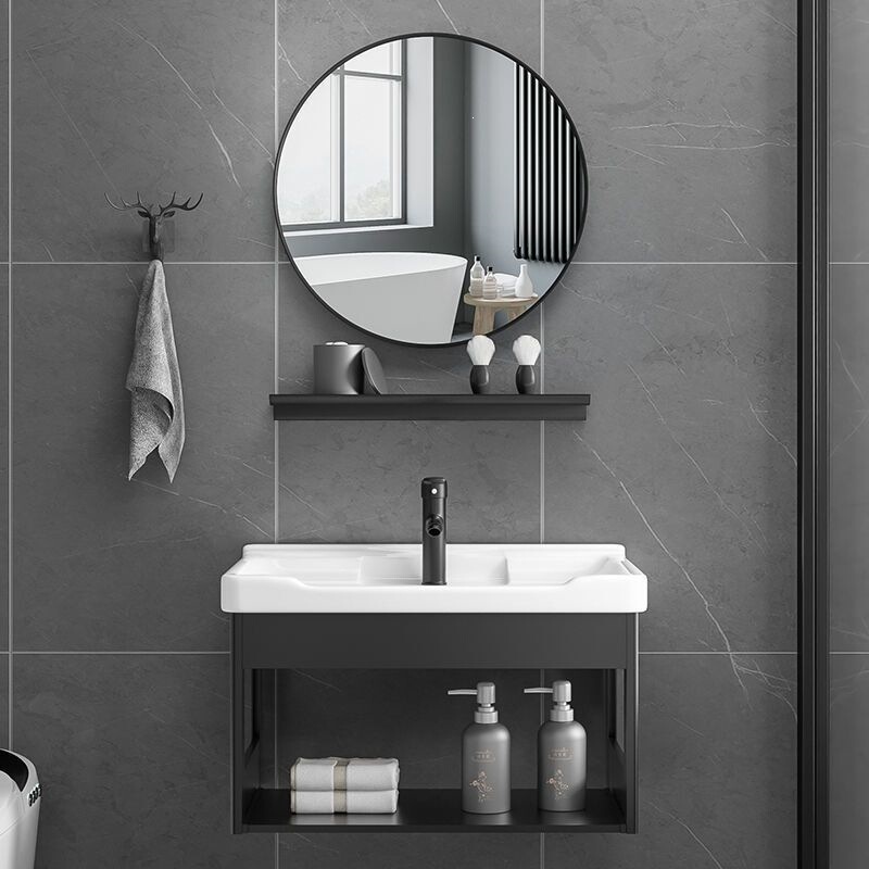 Balcony Small Washbasin Bathroom Sink Simple Small-Sized Household Wall-Mounted Washbasin Cabinet Set