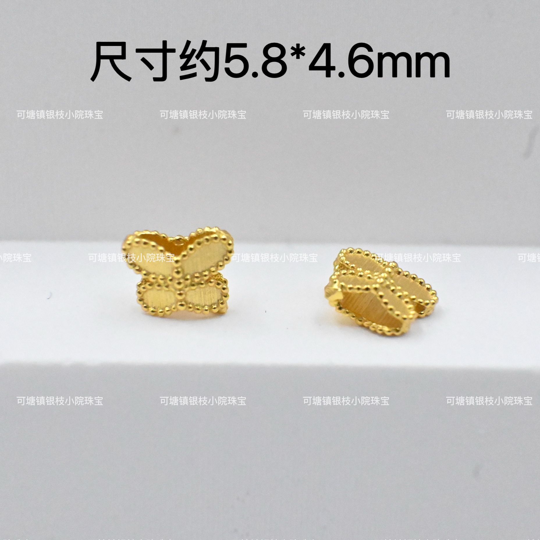 full body s925 silver plating 24K pendant through hole diy beaded beaded bracelet necklace material lucky gourd accessories