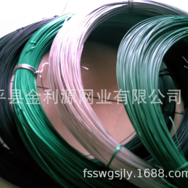 厂家直销 PVCpe包塑铁丝涂塑铁丝包塑衣架铁丝园艺铁丝