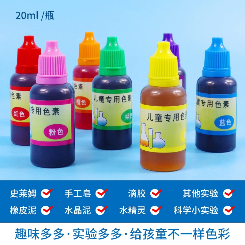Children's eraser for experiments, pigment slime, 10 ml, science, DIY