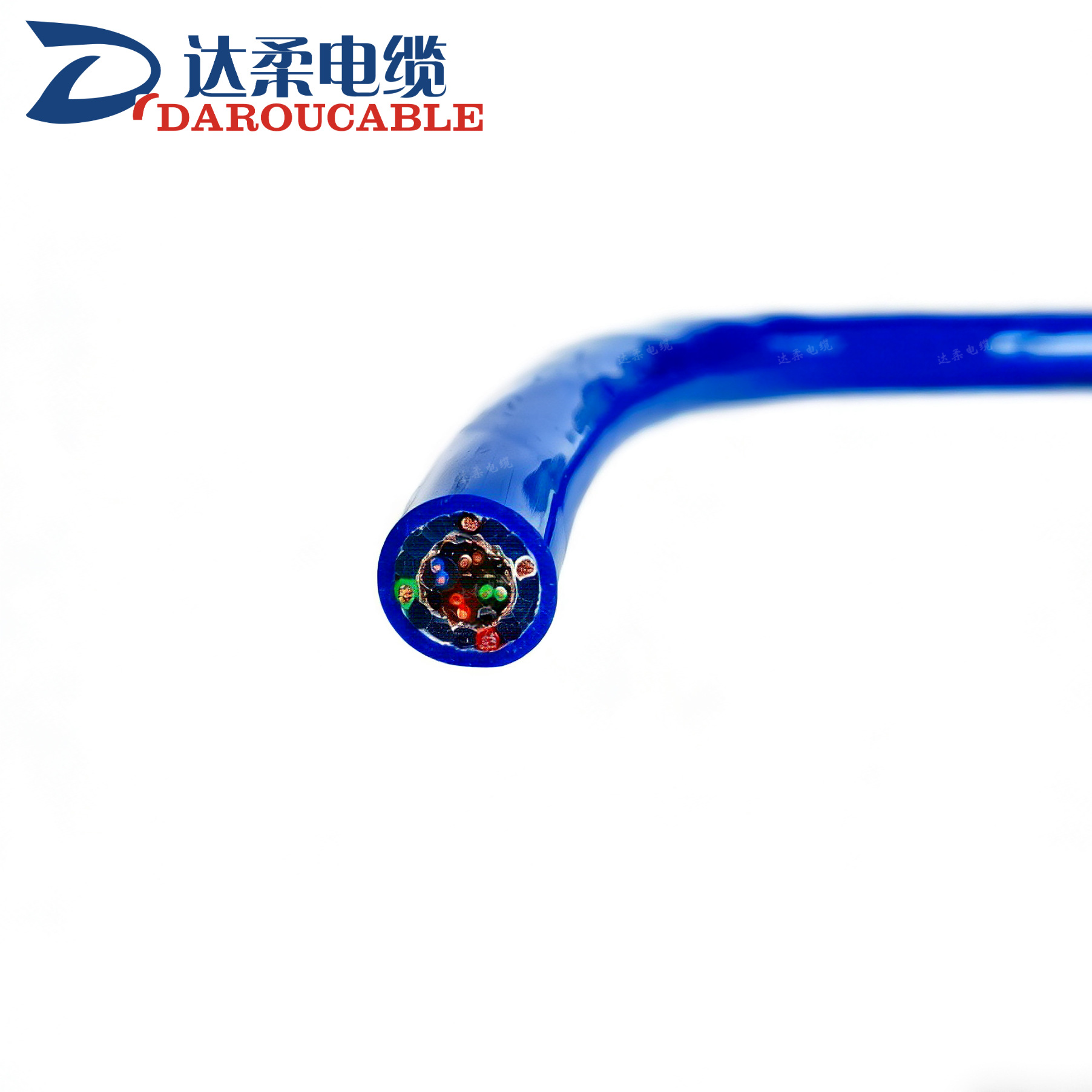 8芯双绞屏蔽拖链信号网线+电源线CE认证双护套适用矿井源头工厂