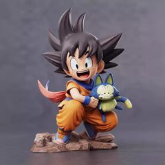 ドラゴンボールスーパーサイヤ人q版子供の頃の悟空抱普可爱い手作り人形モデル置物
