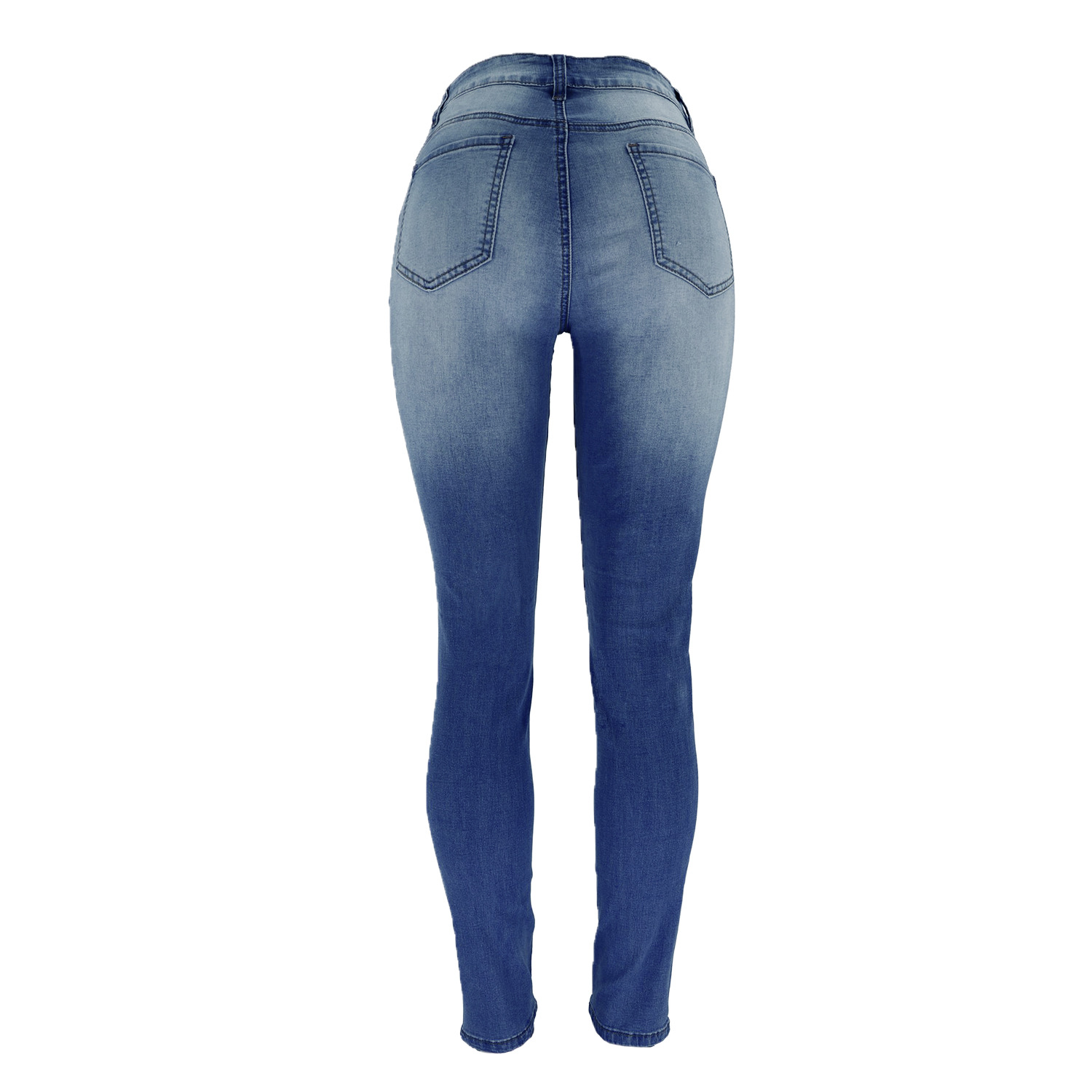 High Waisted Women's Jeans Torn Denim Trousers Spring Fashion_voghion.com