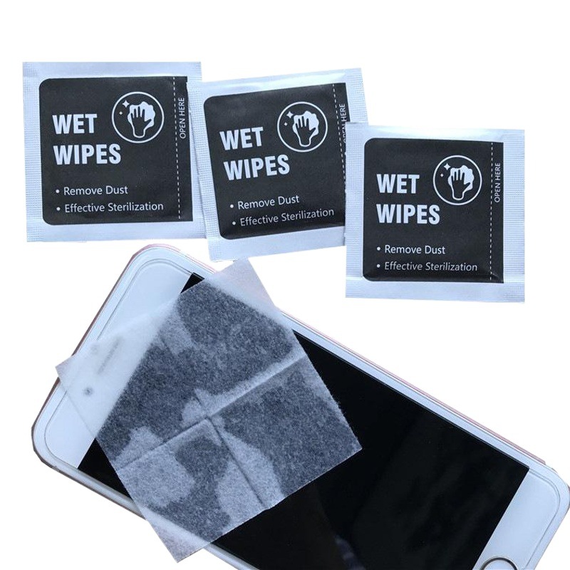 Spot toughened film auxiliary film kit mobile phone screen cleaning kit can be set to disinfect alcohol pack three pieces