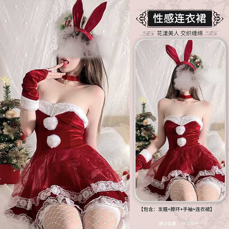 레드 (원피스 + 모자 + 핸드슬리브 + 칼라 + 투명 어깨끈)