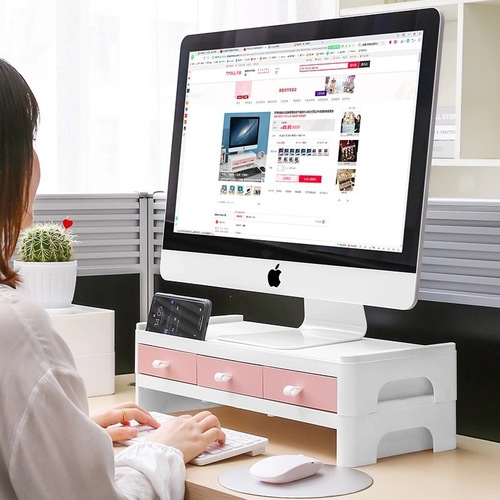 Computer monitor heightening shelf base bracket office neck guard desktop screen laptop desktop storage box