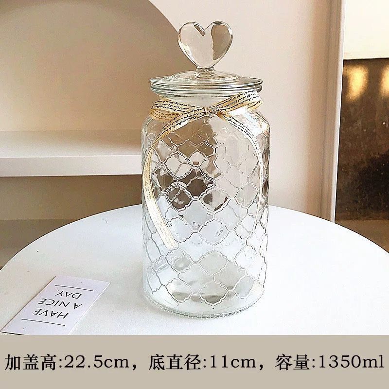 爱心款圣诞许愿瓶星星ins风高颜值爱心星星罐玻璃厨房收纳密封|undefined
