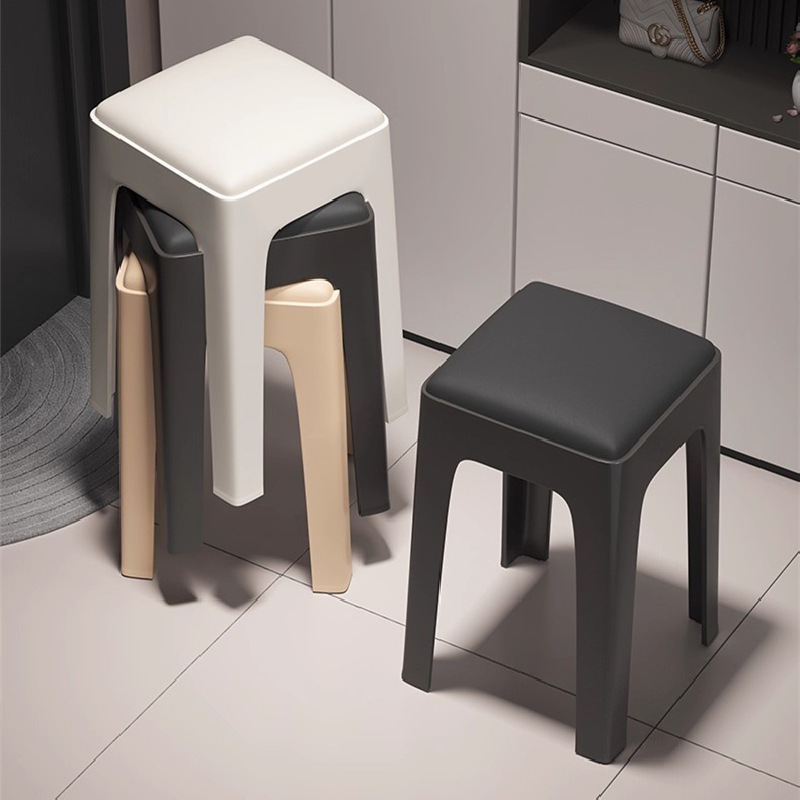 Stackable Stools for Dining Tables, Household Thickened Square Stools, Simple Round Stools, Sturdy and Durable Spare High Chairs, Plastic Stools Stackable Stools for Dining Tables, Household Thickened Square Stools, Simple Round Stools, Sturdy and Durable Spare High Chairs, Plastic Stools