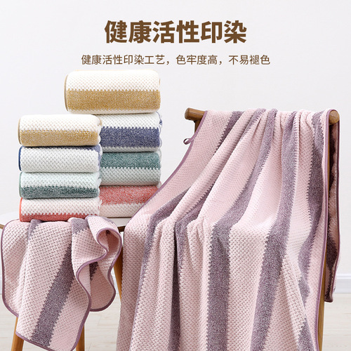 Cross-border coral velvet bath towel absorbs water and does not shed lint, bathing household adult wedding embroidered hair drying towel wholesale