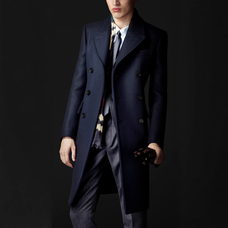 Jfelvls Men's Coat Men's Wool Cashmere Coat Autumn and Winter Style Dark Blue Casual Jacket Trench Coat Shanghai Jfelvls Men's Coat Men's Wool Cashmere Coat Autumn and Winter Style Dark Blue Casual Jacket Trench Coat Shanghai