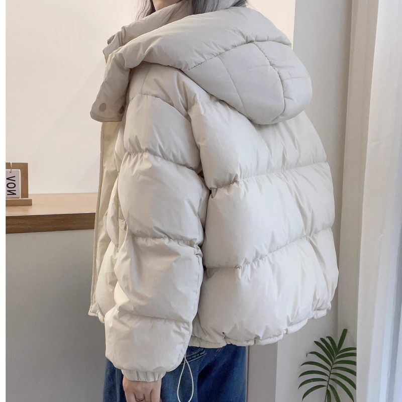 棉服女短款2025新款韩版宽松大码棉衣时尚连帽百搭薄款爆款棉袄潮|undefined