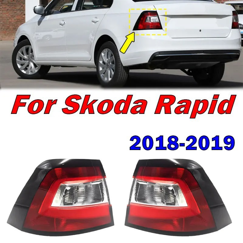 Aplicable a ŠKODA SPEED 2018 2019 coche luz trasera luz de freno luz de niebla retrocesora carcasa de luz trasera
