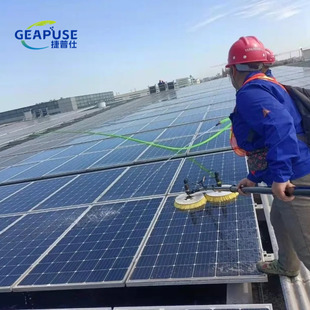 Solar Photovoltaic Panel Cleaning Robot Photovoltaic Panel Cleaning Equipment Brush Power Tool Double-Head Lithium Battery Version