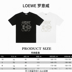跨境高版本罗家loe刺绣纯棉短袖男女同款T恤意威圆领宽松上衣潮牌