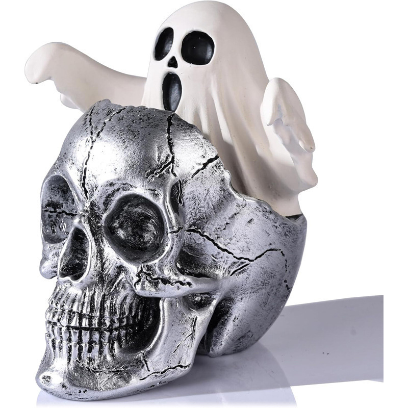 跨境新品万圣节Ghost Skeleton可爱雕像办公桌家居桌面装饰品礼物|undefined