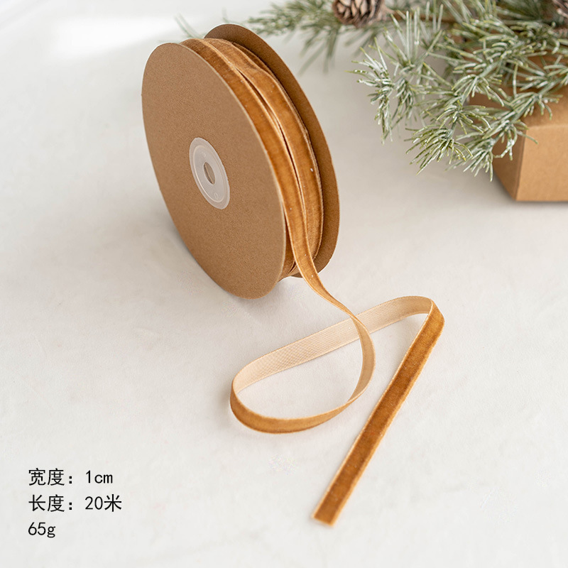 クリスマス装飾アマゾン1cm 2.5cmベルベット無弾片面植毛帯diy蝶ネクタイ部品包装袋|undefined