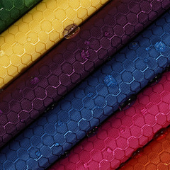 210d加厚蜂巢格六角菱形格 防水足球格子布箱包手袋面料