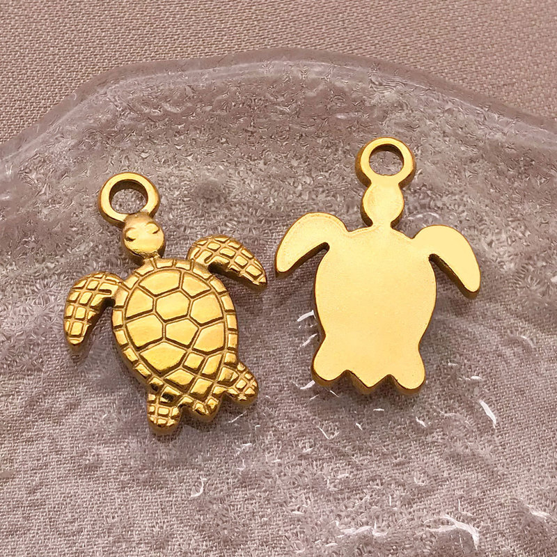 电镀金色不锈钢吊坠海洋系列海螺海星小挂件diy手链项链饰品配件|undefined
