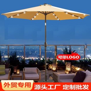 Outdoor Solar Parasol Courtyard Villa Balcony Sun Protection Leisure Stall Camping转向 Center Column Umbrella Wholesale