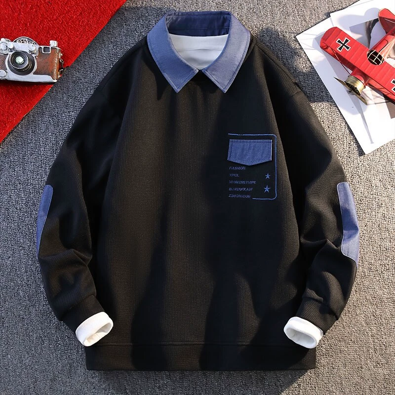 Доступна кросс-граничная доставка [New Style] WE25215-P50 2025 год весна и осень модная повседневная толстовка мужская нижняя рубашка