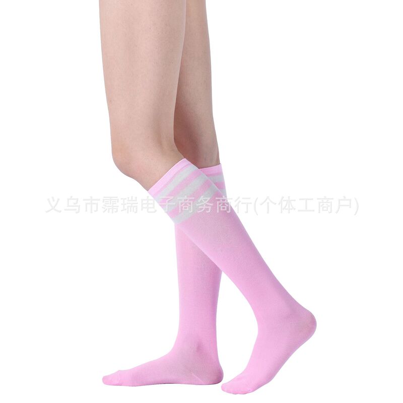 Cross-Border Three-Stripe Women's Mid-Calf Socks, Japanese Style Leg-Enhancing Socks, Striped Socks, Knee-High Socks, School Style Jk Socks Cross-Border Three-Stripe Women's Mid-Calf Socks, Japanese Style Leg-Enhancing Socks, Striped Socks, Knee-High Socks, School Style Jk Socks