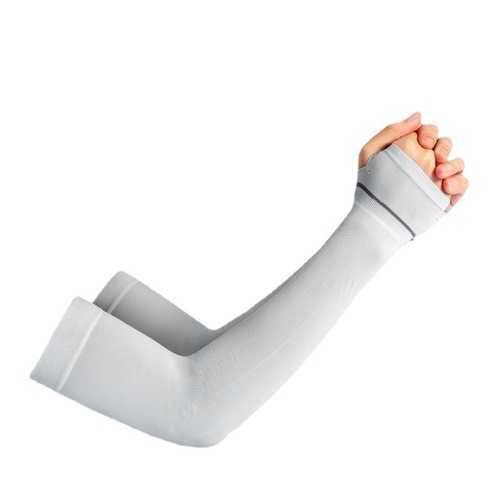 Striped mosquito repellent ice sleeves sun protection women's summer glove sleeves anti-UV driving men's ice silk thin hand sleeves arm guards