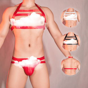 Ultra-Thin and Translucent Temptation New Men's Sexy Elastic Tight Sexy Top