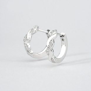 Moissanite Earrings Simple Fashion Geometric Ins Trendy Light Luxury Earrings S925 Sterling Silver Versatile Ear Jewelry