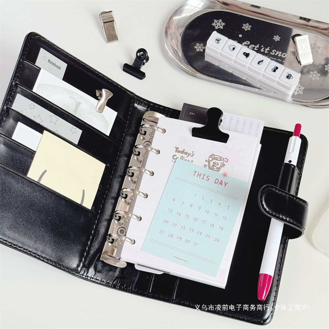 Black high quality handheld laptop for students, notebook, tear-off sheet