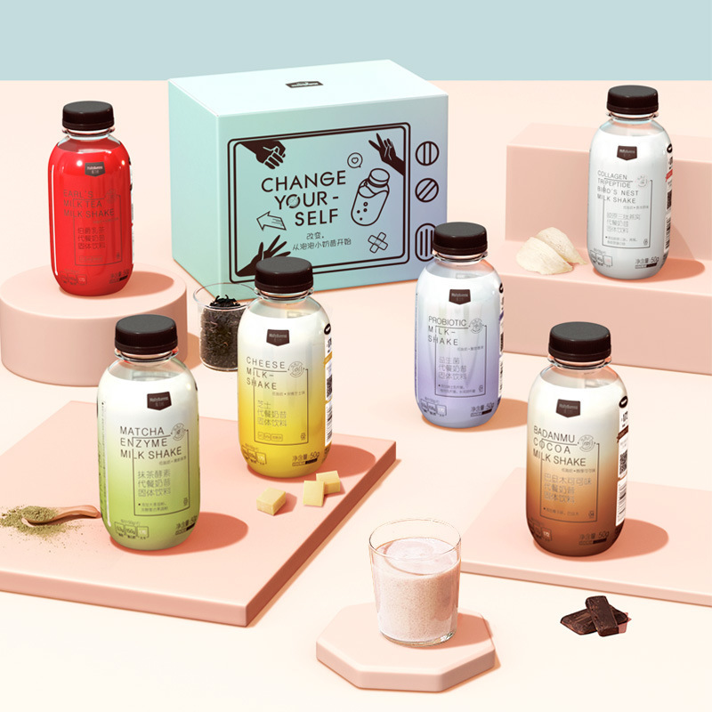 Meal Replacement Milkshake Powder Bagged Nutrition High Protein Satiety Breakfast and Dinner Oatmeal Drink Instant Light Meal Oem Light Customization