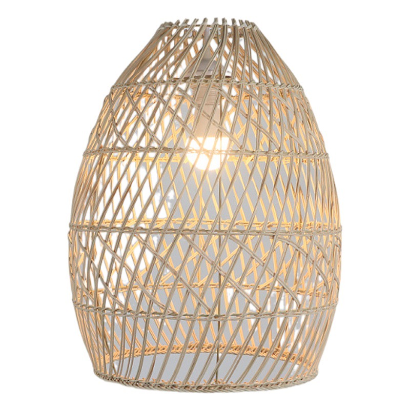 Restaurante chino creativo Nido de Pájaro lámparas tejidas a mano restaurante del sudeste asiático Restaurante Casa de Té de una sola cabeza lámpara tejida de Bambú