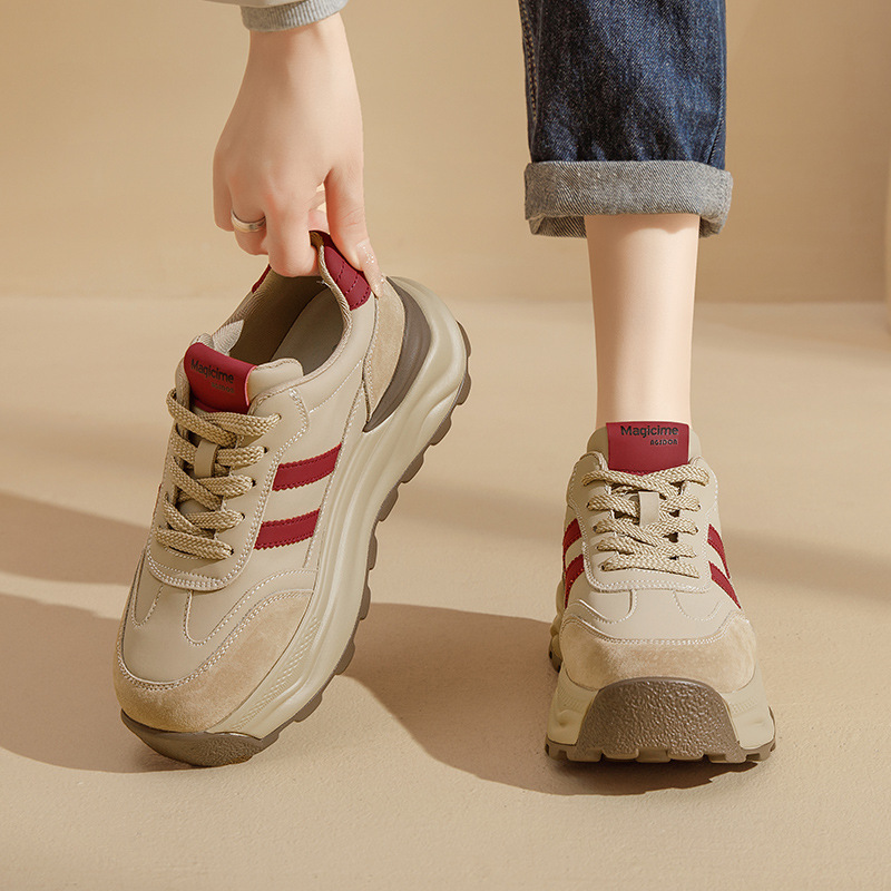 August Lion Deng Hong Kong viento papá zapatos mujer verano 2025 nuevos zapatos de entrenamiento alemán retro de suela gruesa zapatos Maillard Aggan