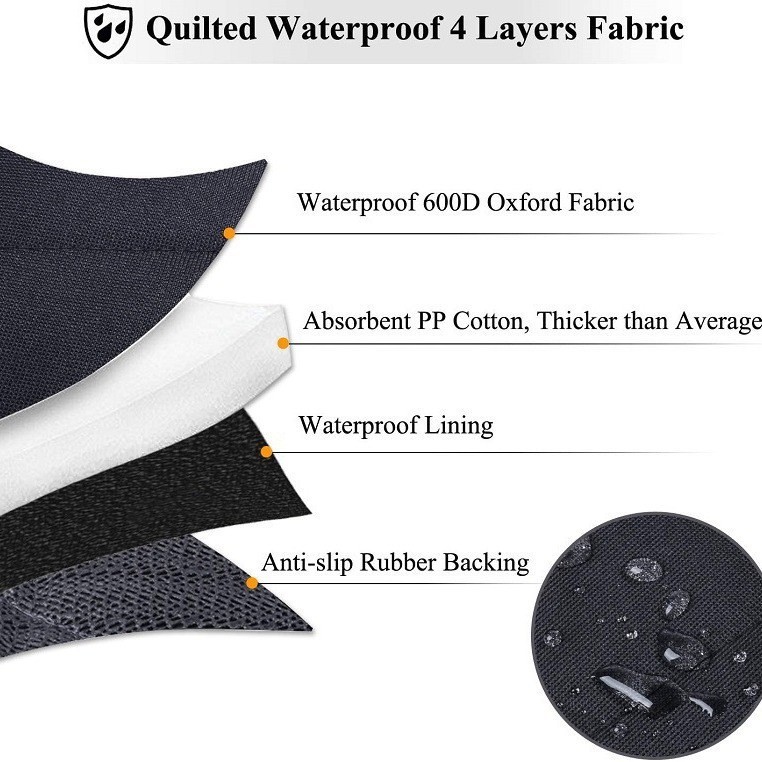 Car Seat Back Anti-Kick Pad Set, Waterproof, Easy to Clean, Multifunctional Storage Design, Simple Installation, Car Set