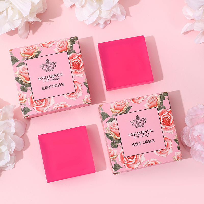 Rose handmade soap rose women's perfume soap rose aromatherapy essential oil soap long-lasting fragrance soap wholesale