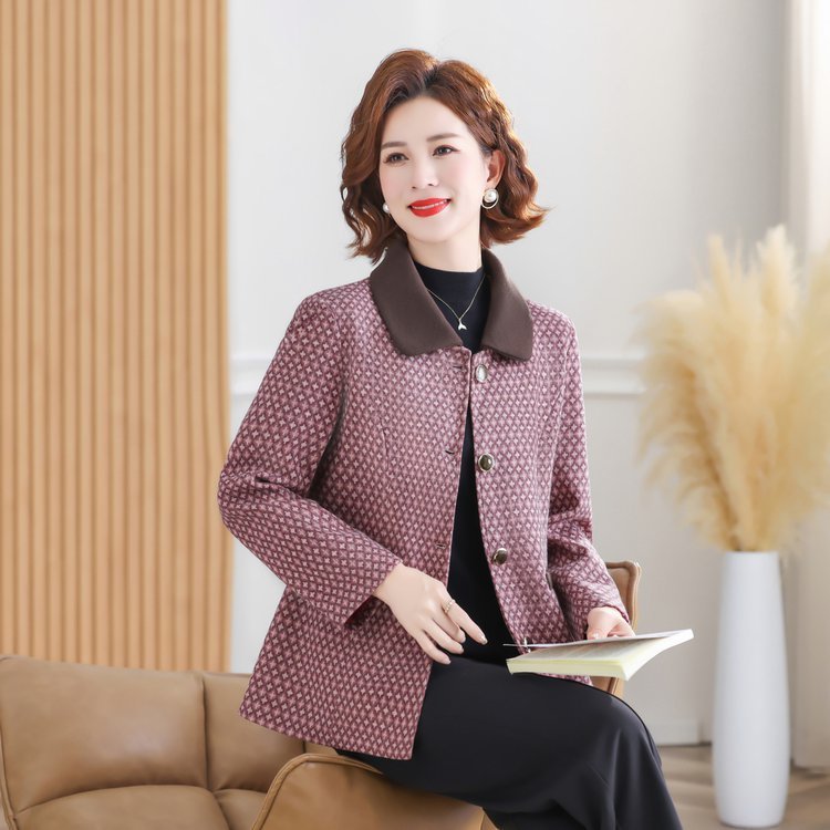 中老年人女装外套新款奶奶装春秋季上衣长袖妈妈装秋款衣服太太|undefined