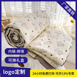 公司活动夏季双层纱被子A类水洗棉单双人宿舍棉被芯批发空调被