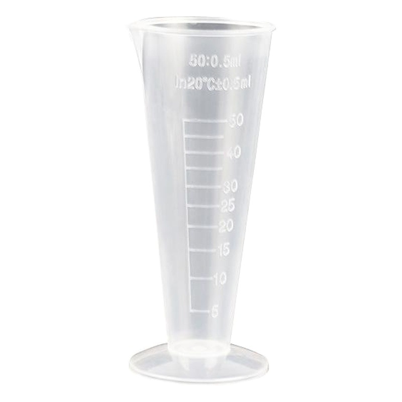 100mL triángulo de medición taza de plástico cónico vaso de precipitados Dispositivo de capacidad con escala de alta temperatura resistente taza para hornear taza