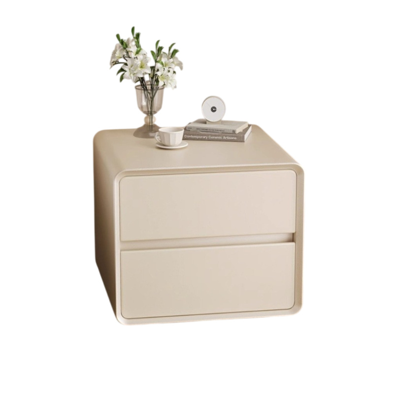 Mesa de cabezal de cama de madera maciza pequeña habitación doméstica al lado de la cama armario de almacenamiento estante de almacenamiento 2025 explosión lujosa sensación de alto nivel