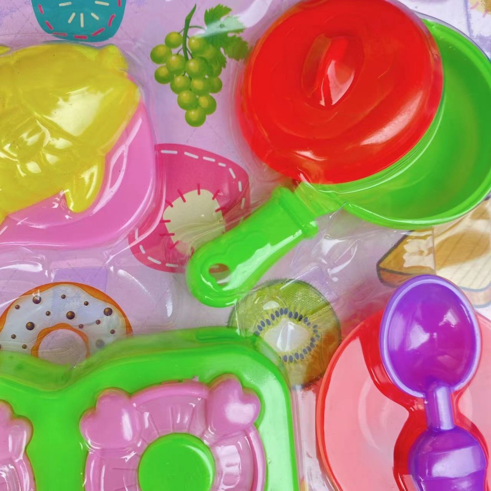 Simulación DE LOS NIÑOS utensilios de cocina juego de rompecabezas casa juguetes de cocina y cocina blister 2 yuanes grandes almacenes al por mayor