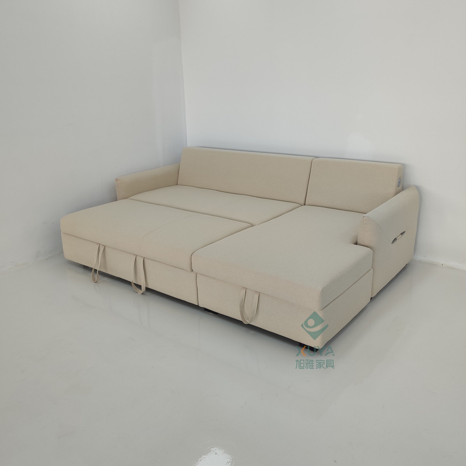 Sofá cama multifuncional moderna simple, sala de estar tipo pequeño, sofá cama de doble propósito desmontable, combinación de almacenamiento VIP image 4