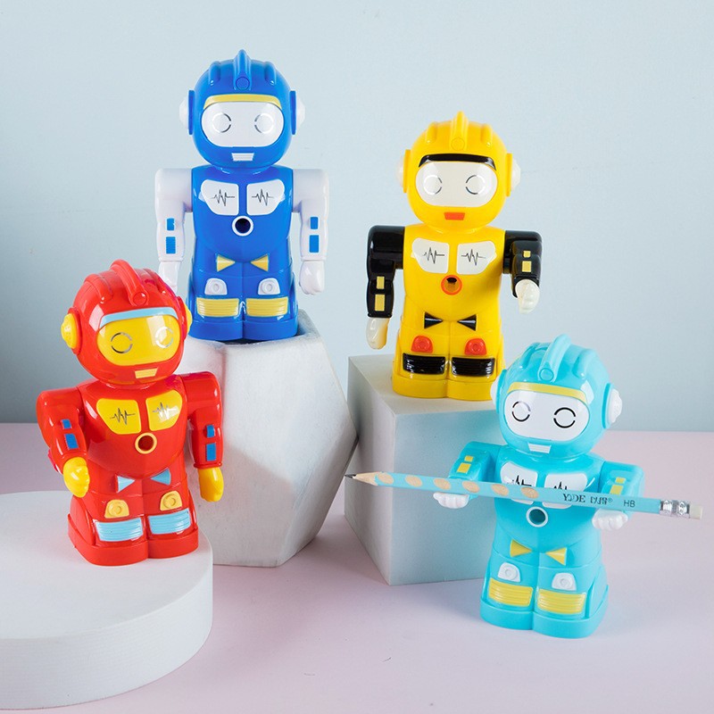 5802 espacio robot sacapuntas Sacapuntas de lápiz sacapuntas para niños juguete material escolar sacapuntas Sacapuntas de lápiz de manivela