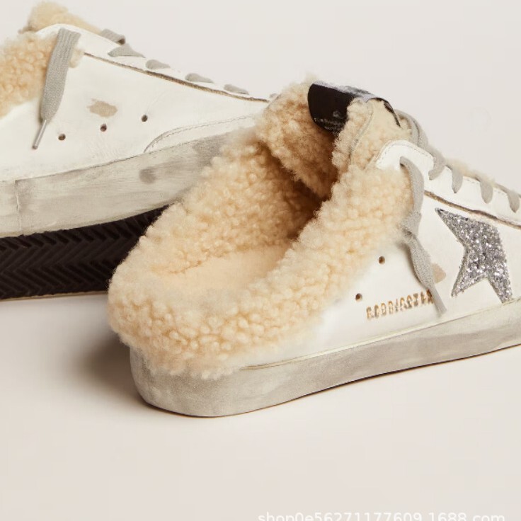 Genuine Leather Closed-Toe Flat Sneakers with Lace-Up, New Vintage-Style Star Shoes, Women's Wedge Heel Slip-Ons with Added Fleece for Warmth Genuine Leather Closed-Toe Flat Sneakers with Lace-Up, New Vintage-Style Star Shoes, Women's Wedge Heel Slip-Ons with Added Fleece for Warmth