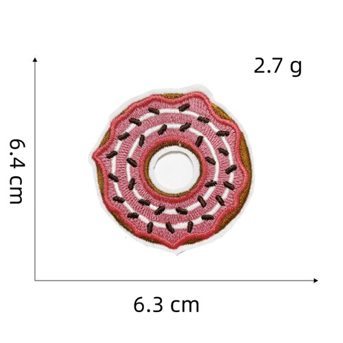 Wholesale delicious donut cloth stickers, colorful round luggage decoration, clothing hole repair subsidies, cross-border creative food and toys